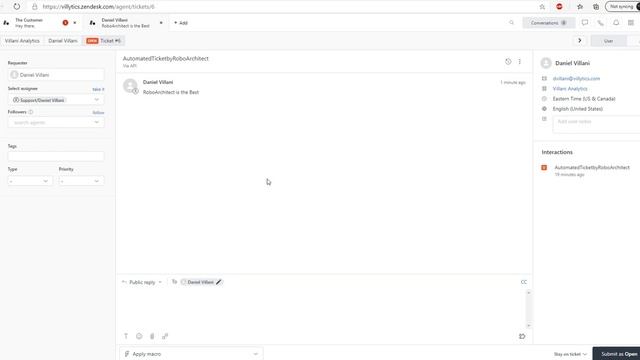 Web Service Requests with RoboArchitect - Opening a Ticket in ZenDesk смотреть онлайн