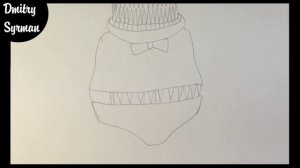 How to draw Nightmare Fredbear, Five Nights at Freddy's, Как нарисовать Кошмарного Фредбера