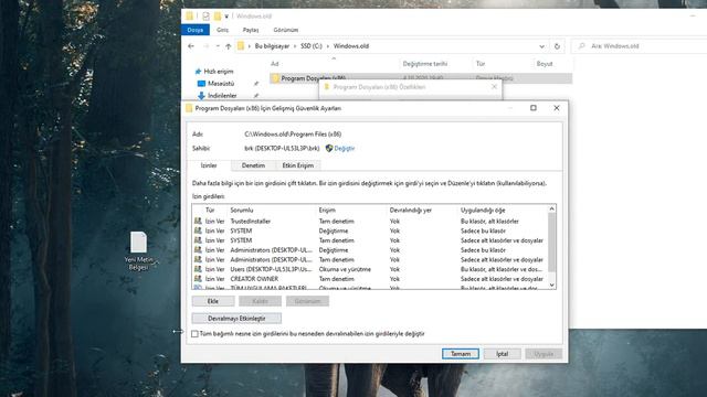 Bu Dosyada Değişiklik Yapmak İçin Administrator/System İzin Vermelidir.(NET VE KESİN ÇÖZÜM). смотреть онлайн