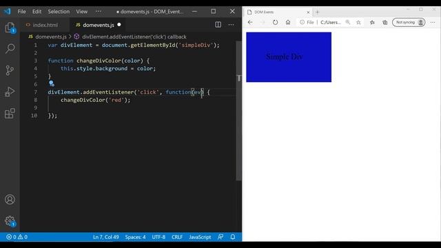 Javascript Tutorial Basics: Part18 Javascript Events смотреть онлайн