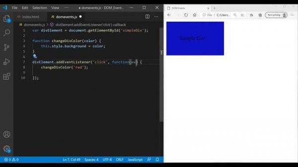 Javascript Tutorial Basics: Part18  Javascript Events