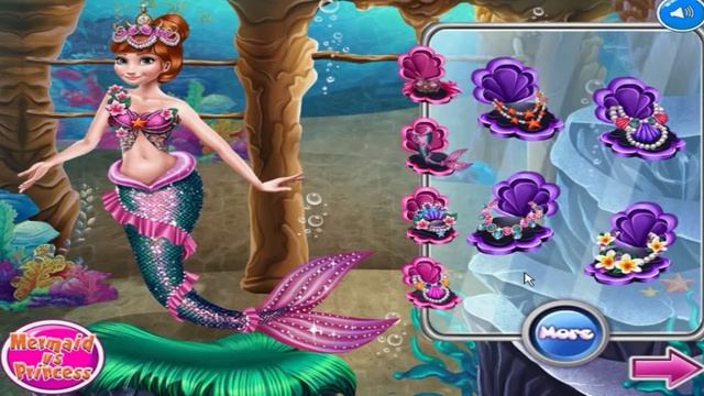 Annie Mermaid Vs Princess - Flash Dress up Games for girls смотреть онлайн