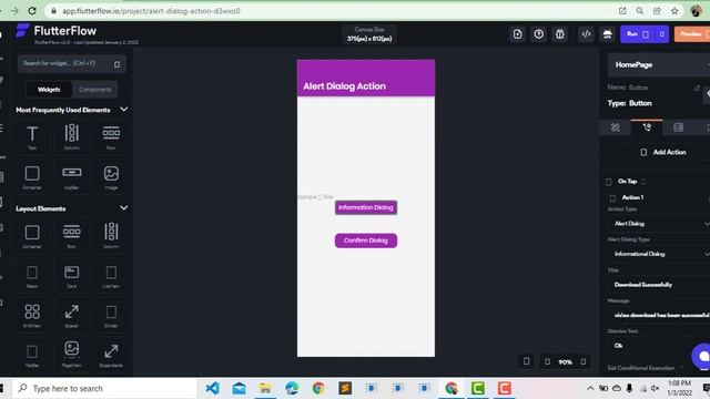 FlutterFlow - Alert Dialog Action смотреть онлайн