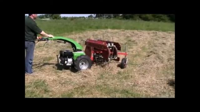 Mats Mondo two wheel tractor with hay rake 1 6M смотреть онлайн