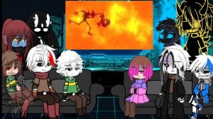 glitchtale react nightmare sans vs nightmare bendy