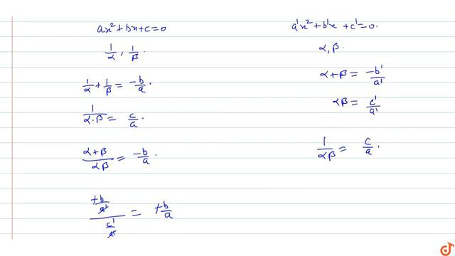 If a root of the equation `ax^2 + bx +c=0` be reciprocal of a root of the equation `a'x^2+b'x+ смотреть онлайн