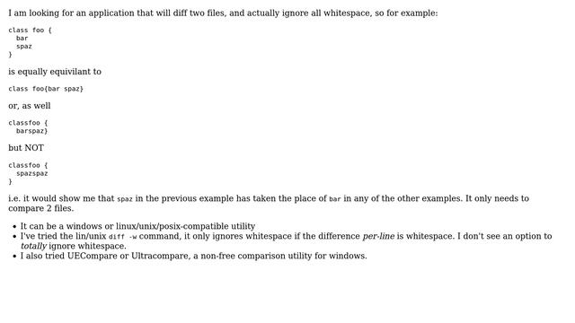 Diff to actually totally ignore whitespace (2 Solutions!!) смотреть онлайн