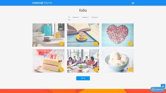 Material Design Portfolio WordPress Theme by WT Website Template - 53677 смотреть онлайн