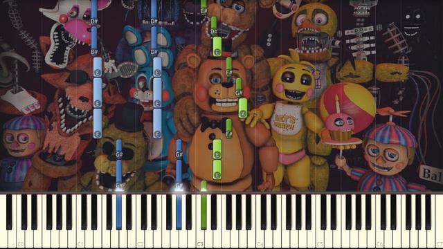 Five Nights At Freddy's Song [Piano Tutorial] смотреть онлайн