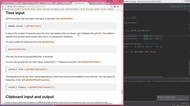 Modern OpenGL programming in Python - part 08 - little explanation смотреть онлайн