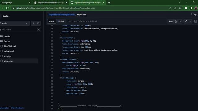 Frontend Test: Superhero Hunter coding ninjas program.... смотреть онлайн
