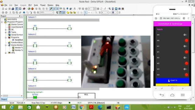 Node-RED with Delta PLC (DVP 12 SE) смотреть онлайн