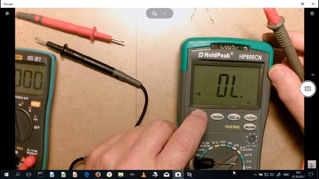 Видеоинструкция на мультиметр AN8001. Тест.