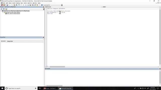 VBA Microsoft Access Convert Rich Text to Plain Text смотреть онлайн