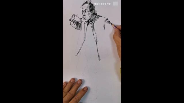 Life pose sketching with pencil - Demonstration смотреть онлайн