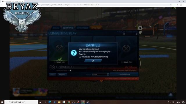 Rocket League You Are Banned From Playing Online Hatası Çözümü смотреть онлайн