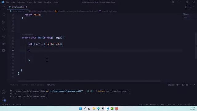 C# DSA Linear Search (Episode:6) смотреть онлайн