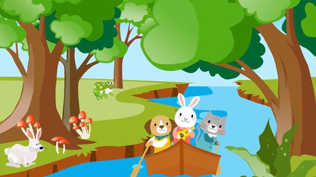 Row Row Row Your Boat|Nursery Rhymes смотреть онлайн