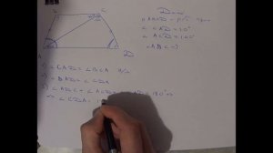 Видео урок Геометрия: Найдите угол АВС равнобедренной трапеции ABCD, если диагональ АС