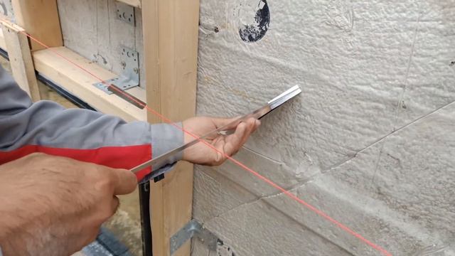 Провеска фасада шнурками, определение отклонений фасада перед приклейкой пенопласта клей-пеной смотреть онлайн