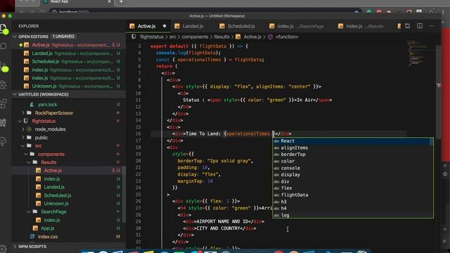 8 - UI on Routed Components - Flight Tracking Application - React Hooks - Learn Computer Science смотреть онлайн