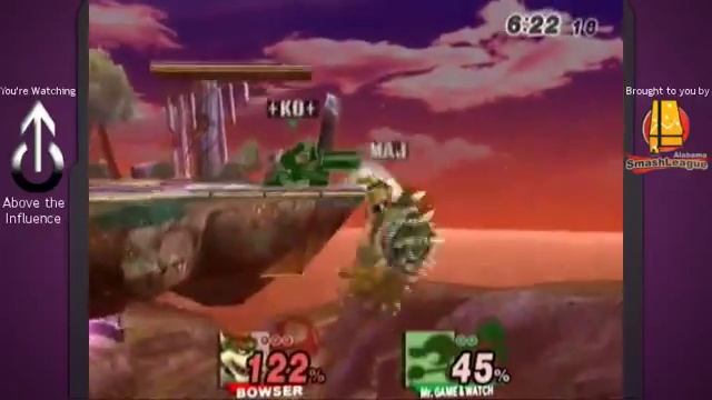 Project M - LF: Majora88 (Bowser) vs. KOKingpin (Snake, Mr. Game and Watch, Sheik) смотреть онлайн