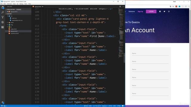 Materialize CSS from Scratch: Lesson 42 - Signup Page смотреть онлайн