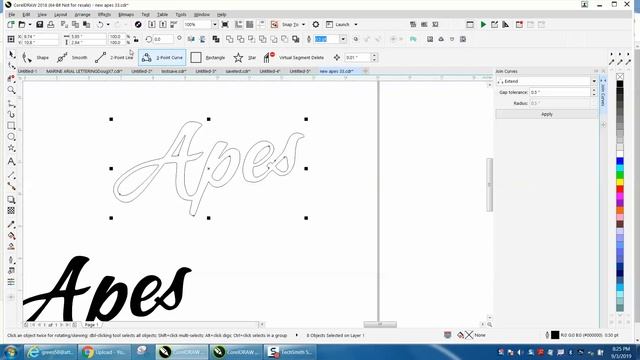 Corel Draw Tips & Tricks Bitmap trace of a font Part 2 смотреть онлайн