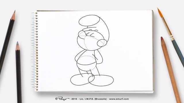 Как рисовать Папу Смурфика • Смурфики смотреть онлайн