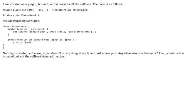 Wordpress: add_action not calling back to function смотреть онлайн