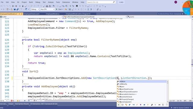 How to Sort the DataGrid in WPF, MVVM смотреть онлайн