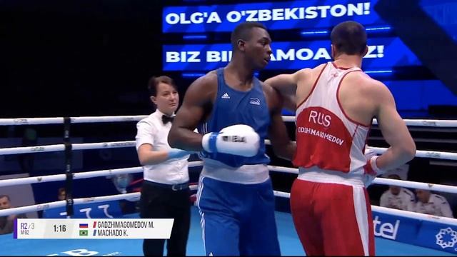 Muslim Gadzhimagomedov (RUS) vs. Keno Machado (BRA) IBA World Boxing Championships 2023 QF's (92kg) смотреть онлайн