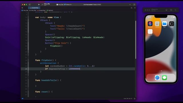 EASY iOS game tutorial | Coin Flip Game | SwiftUI смотреть онлайн