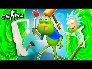 ЗАТРОЛЕННО! ГЛУПАЯ ЛЯГУХА vs 100 ТЕЛЕПОРТОВ - МАНЬЯК КС ГО