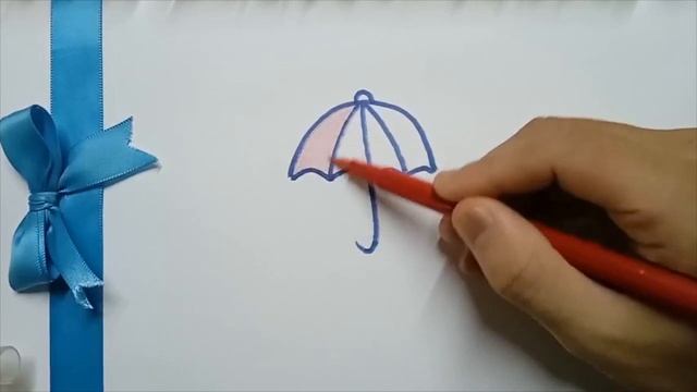 Drawing an umbrella for children / bolalar uchun soyabon chizish / Рисование Зонтик для детей смотреть онлайн