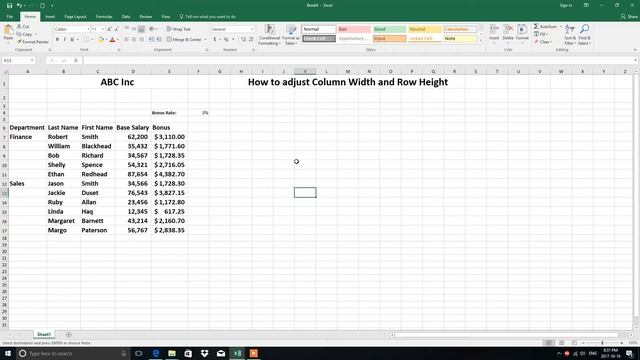 MS Excel: How to adjust Column Width and Row Height смотреть онлайн