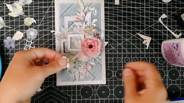 Цветочная открытка : скрапбукинг, мастер-класс смотреть онлайн