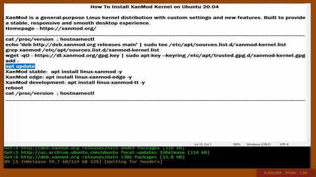 How To Install XanMod Kernel on Ubuntu 20 04 смотреть онлайн