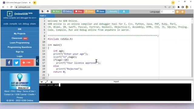 Reading Input in C смотреть онлайн
