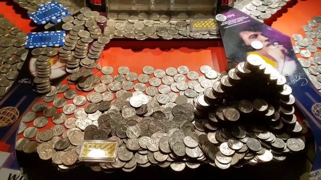 EGYPTIAN GOLD BARS Inside The High Limit Coin Pusher Jackpot WON MONEY ASMR смотреть онлайн