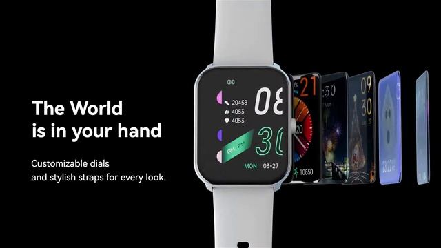 Custizable Dials of IMILAB W01 Smart Watch смотреть онлайн