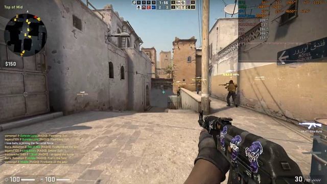 CSGO : RTX 3060 12 GB + Ryzen 5700X : VERY HIGH MSAA 8X 16X : DUST 2 : T2 смотреть онлайн