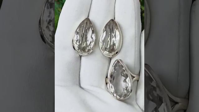 Горный хрусталь 25*15мм 🌺 6200р🌺 размер кольца любой (+996779265265 вотсап) смотреть онлайн