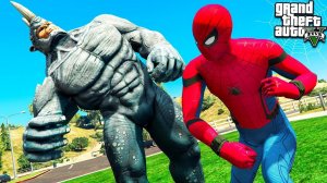ЧЕЛОВЕК ПАУК ПРОТИВ НОСОРОГА РИНО В ГТА 5 МОДЫ! SPIDERMAN ОБЗОР МОДА В GTA 5! ИГРЫ ГТА ВИДЕО MODS