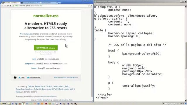 CSS3 Avanzato - 2.2 - Normalize.css смотреть онлайн