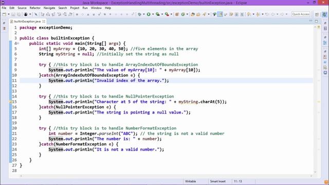Java Essentials - Built in exceptions смотреть онлайн