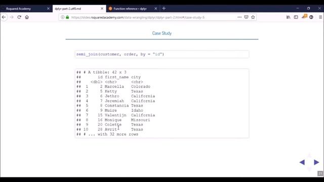 Data Wrangling in R with dplyr - Semi Join смотреть онлайн