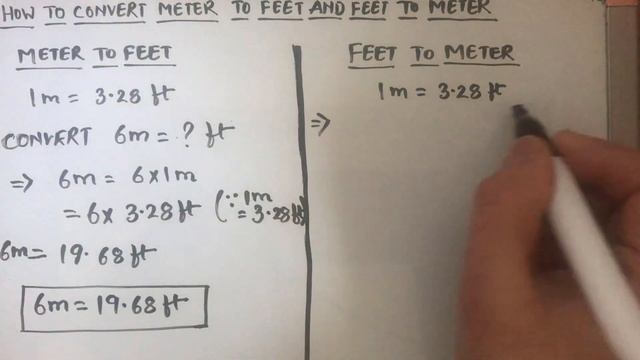 How to convert meter(m) to feet(ft) and feet to meter / feet to meter and meter to feet conversion смотреть онлайн