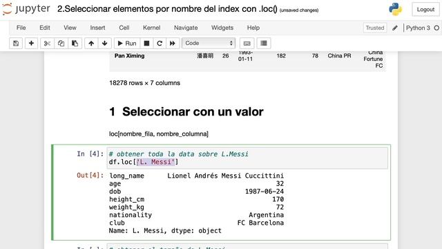loc vs iloc: Cómo seleccionar filas y columnas de un Dataframe de Pandas смотреть онлайн
