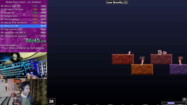 Worms World Party Remastered - All Missions Any% No Mission Skips run in 53:00 (WR) смотреть онлайн